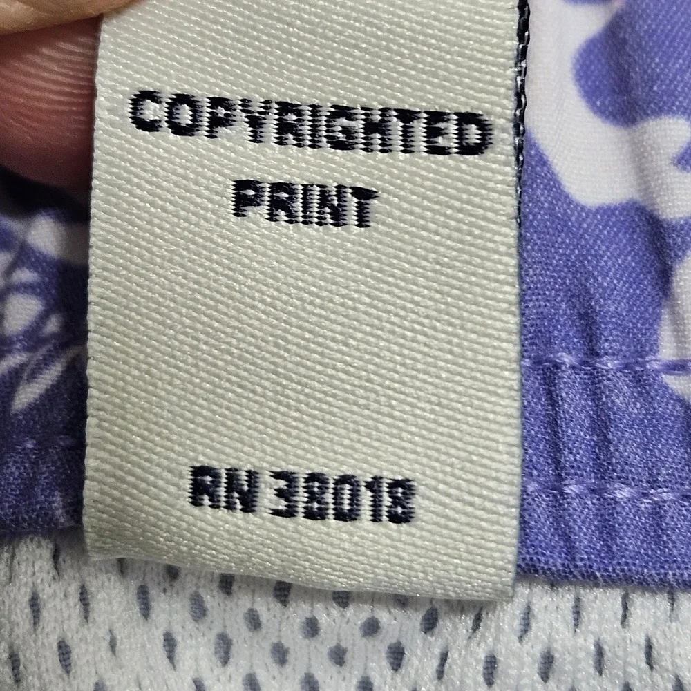 Reyn Spooner Swim Trunks Mens Small Purple Mount Bohemia Floral Board Shorts